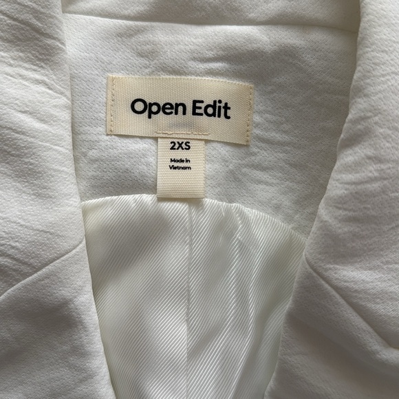 Open Edit White Curator Notched Lapel Vest XXS - Picture 5 of 8